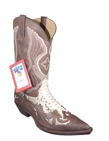 DESPERADO WOMAN BROWN/NATURAL GENUINE PYTHON SKIN